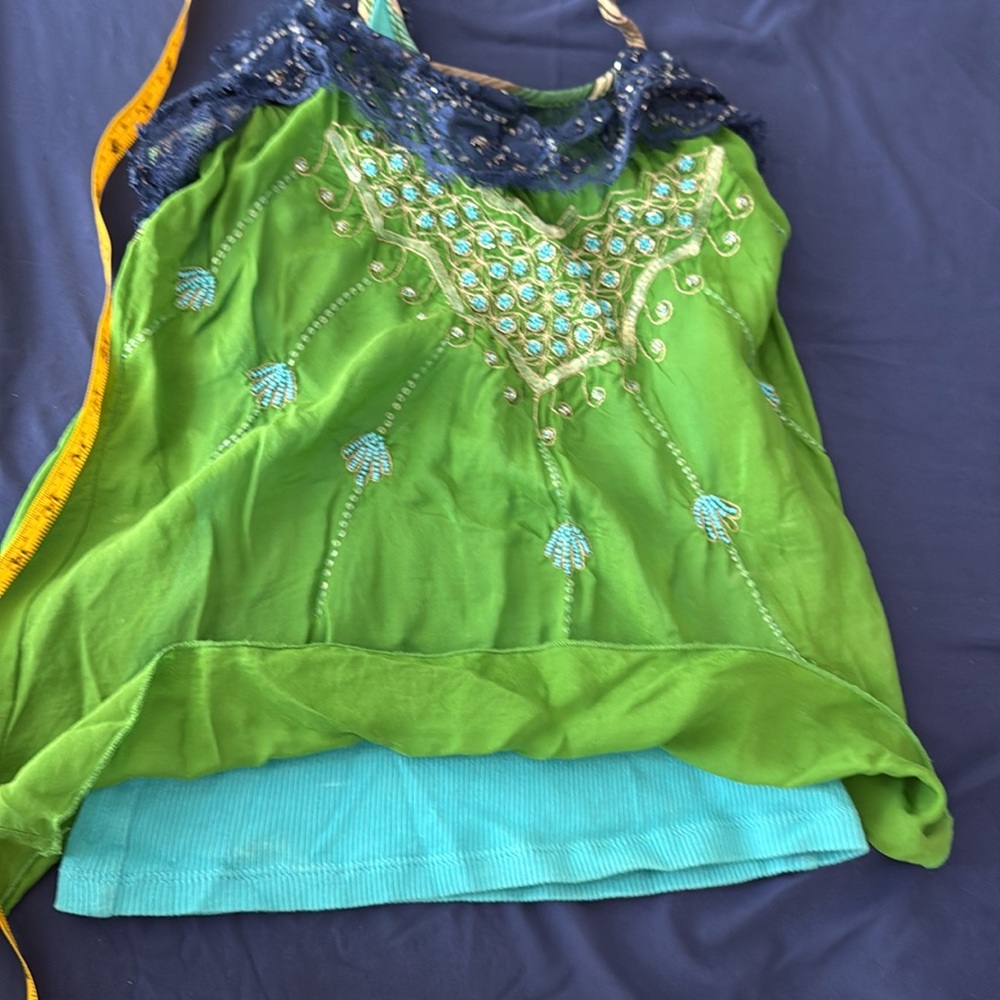 Bohemian blue and green
Embroidered
Tank top